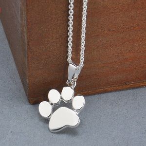 🐶 Precious Pet Paw Necklace- silver tone